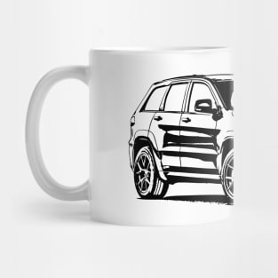 Cherokee Trackhawk Sketch Art Mug